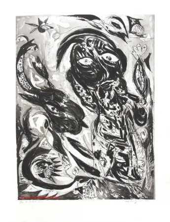 Radierung Und Aquatinta Pedersen - Le rêve de la licorne N