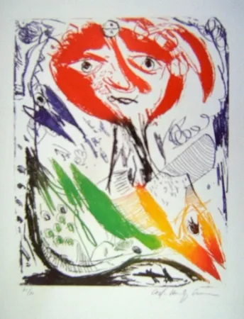 Aquatinta Pedersen - L'Ile d'elle II