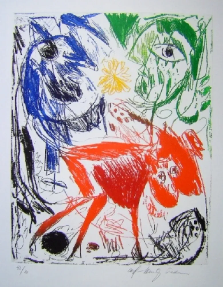 Aquatinta Pedersen - L'Ile d'elle III