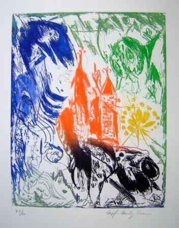 Aquatinta Pedersen - L'Ile d'elle IV