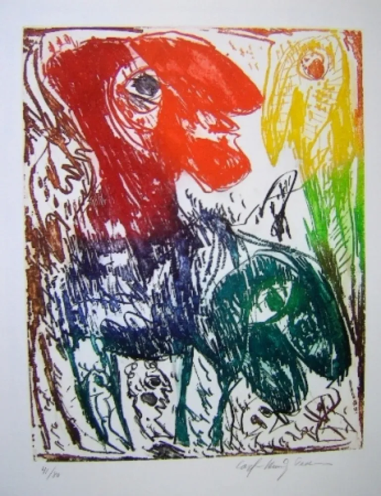 Aquatinta Pedersen - L'Ile d'elle V