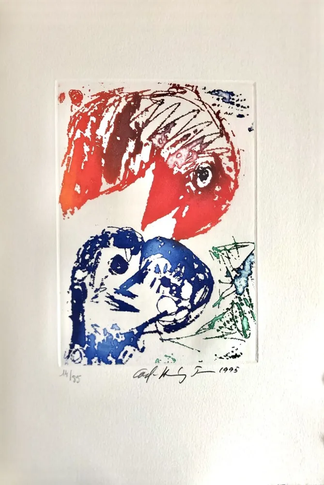 Radierung Pedersen - Quatre chansons pour un château de Puisaye