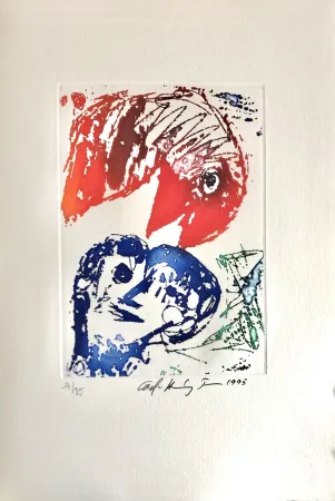 Radierung Pedersen - Quatre chansons pour un château de Puisaye