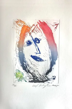 Radierung Pedersen - Quatre chansons pour un château de Puisaye