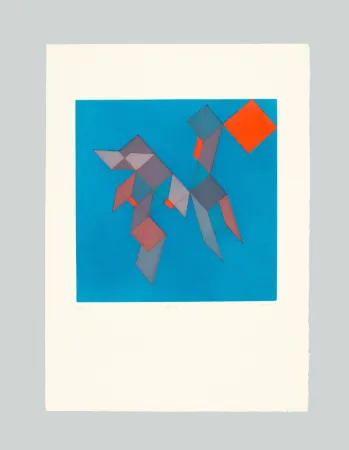 Radierung Und Aquatinta Perilli - Bludra