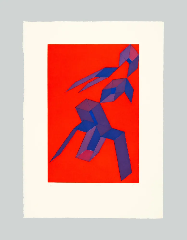 Radierung Und Aquatinta Perilli - Rodra