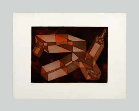 Radierung Und Aquatinta Perilli - Rubestre