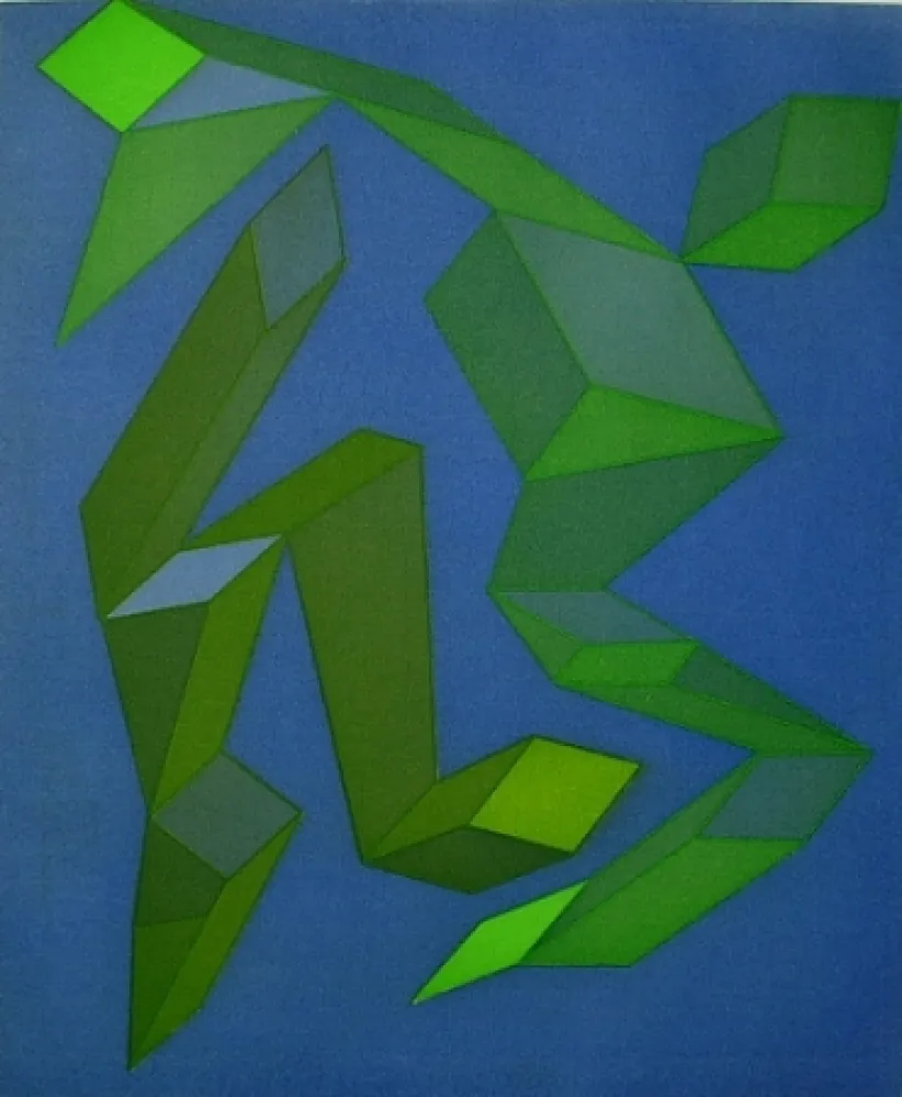 Radierung Und Aquatinta Perilli - Tanzeclabirinthen