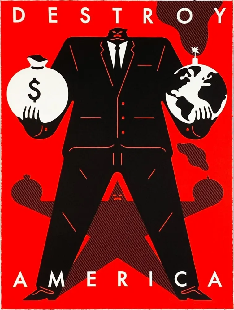Siebdruck Peterson - Destroy America (Red)