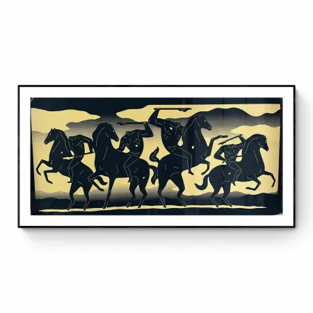 Siebdruck Peterson - THE FOUR HORSEMAN (Gold)