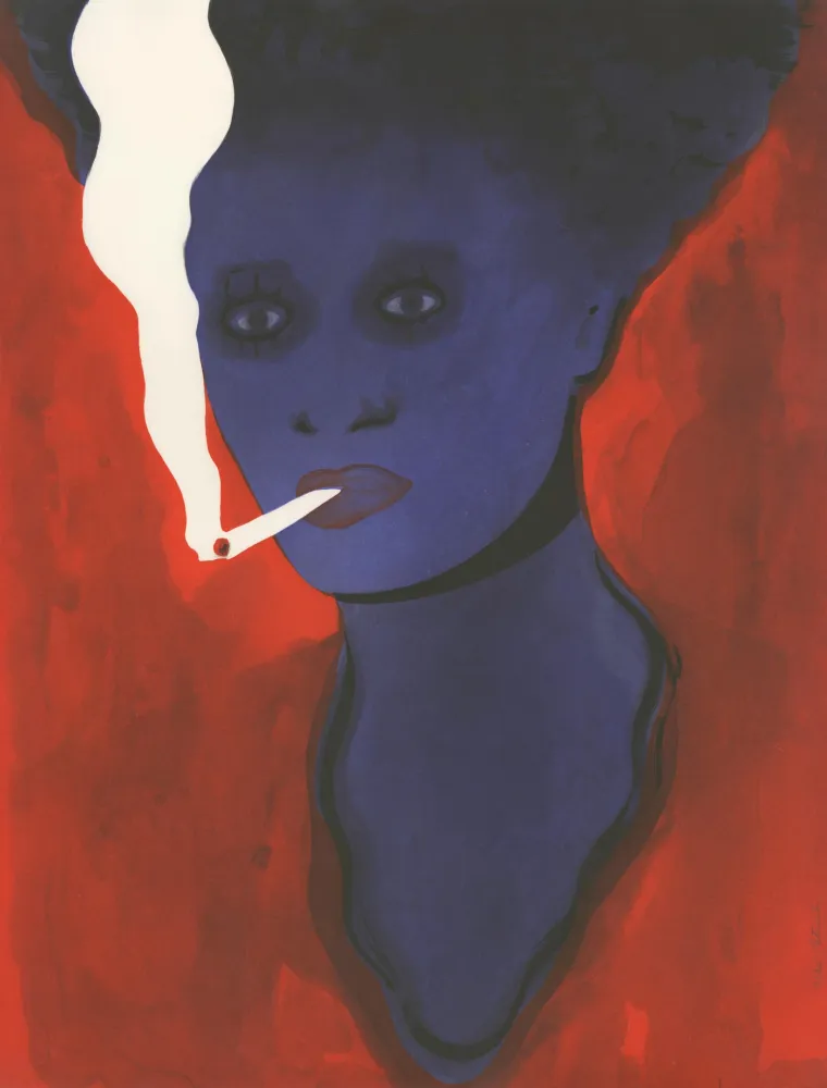 Aquatinta Pétrovitch - Fumeuse