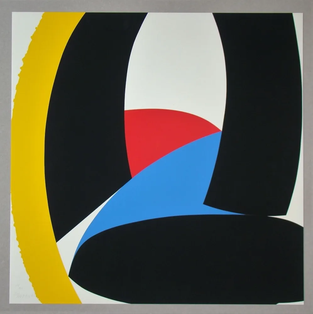 Siebdruck Pfahler - Konkrete Komposition 93