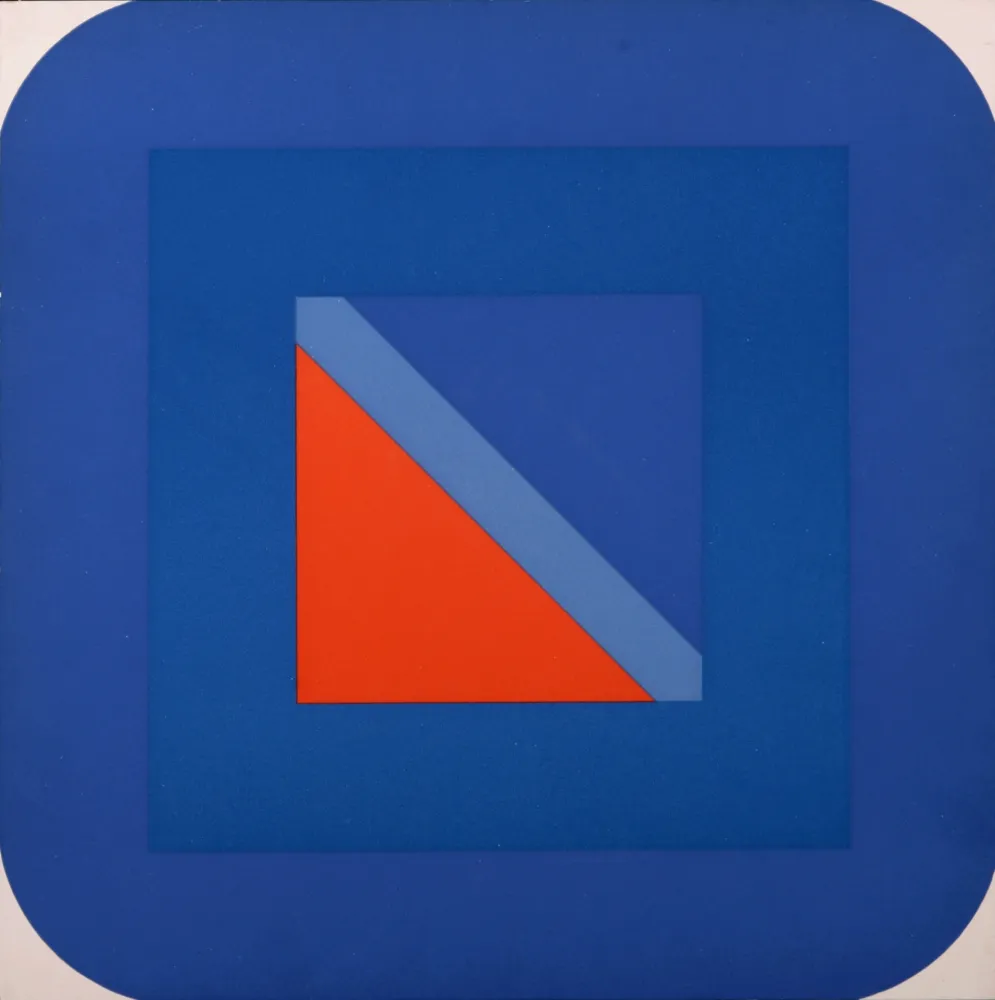 Siebdruck Pfahler - Metro Blau, 1967 - Very scarce!