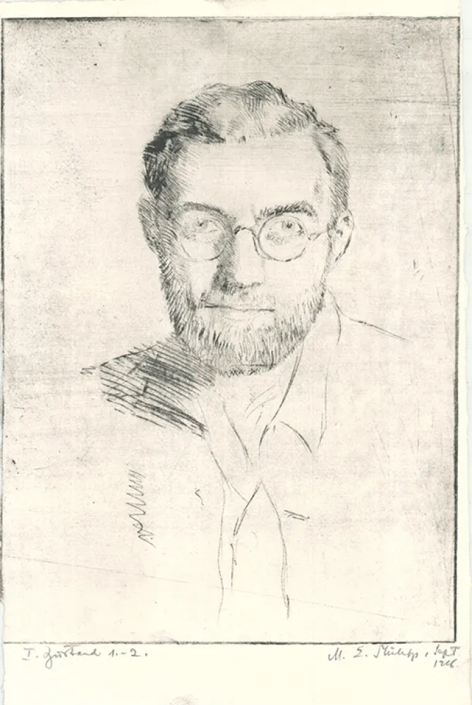 Radierung Philipp - Selbstbildnis