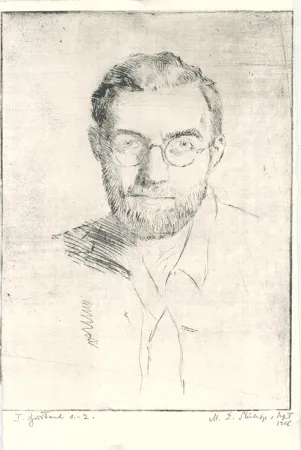 Radierung Philipp - Selbstbildnis