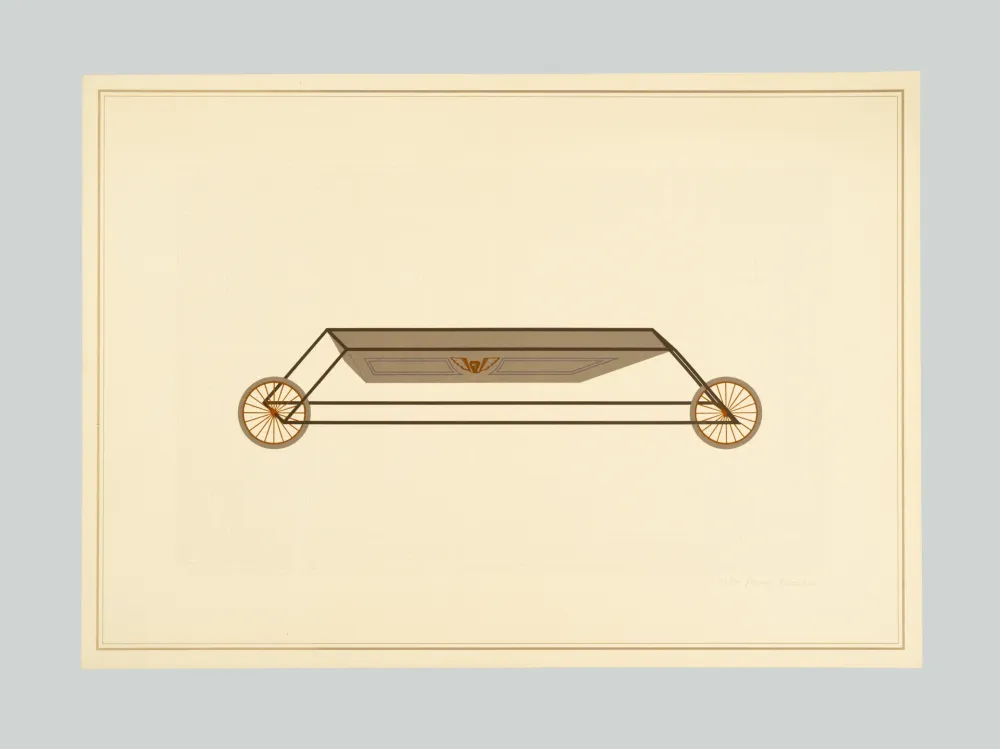 Lithographie Piacentino - Vehicle sculpture. Wall sculpture (e)