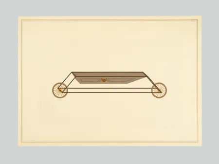 Lithographie Piacentino - Vehicle sculpture. Wall sculpture (e)