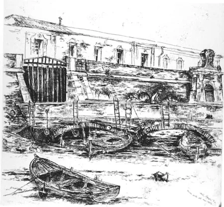 Radierung Piacesi - Ancona porto del mio cuore