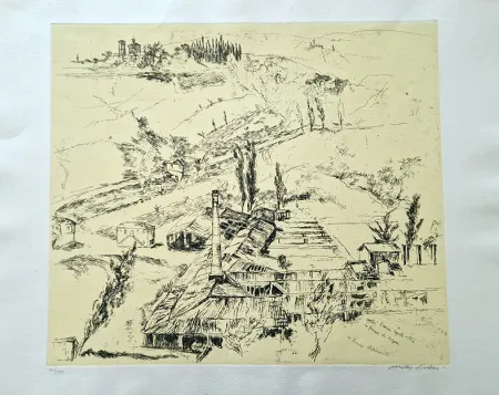 Radierung Piacesi - La fornace di Volponi