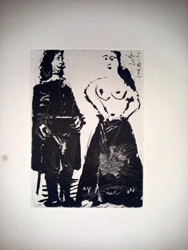 Aquatinta Picasso - 2 Junio 1968 I