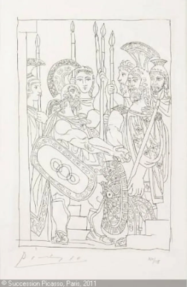 Stich Picasso - Accord Entre les Guerriers de Sparte et d'Athens