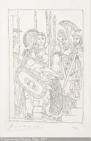 Stich Picasso - Accord Entre les Guerriers de Sparte et d'Athens