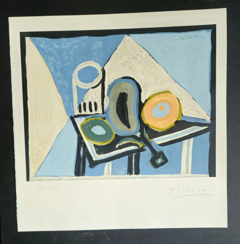 Lithographie Picasso (After) -  Nature morte a  l’aubergine