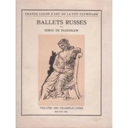 Illustriertes Buch Picasso -  BALLETS RUSSES. Grande saison d'art de la VIIIe Olympiade.