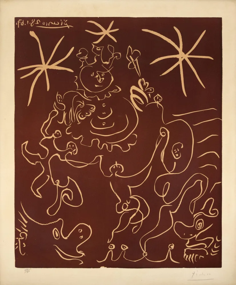 Linolschnitt Picasso - Carnaval