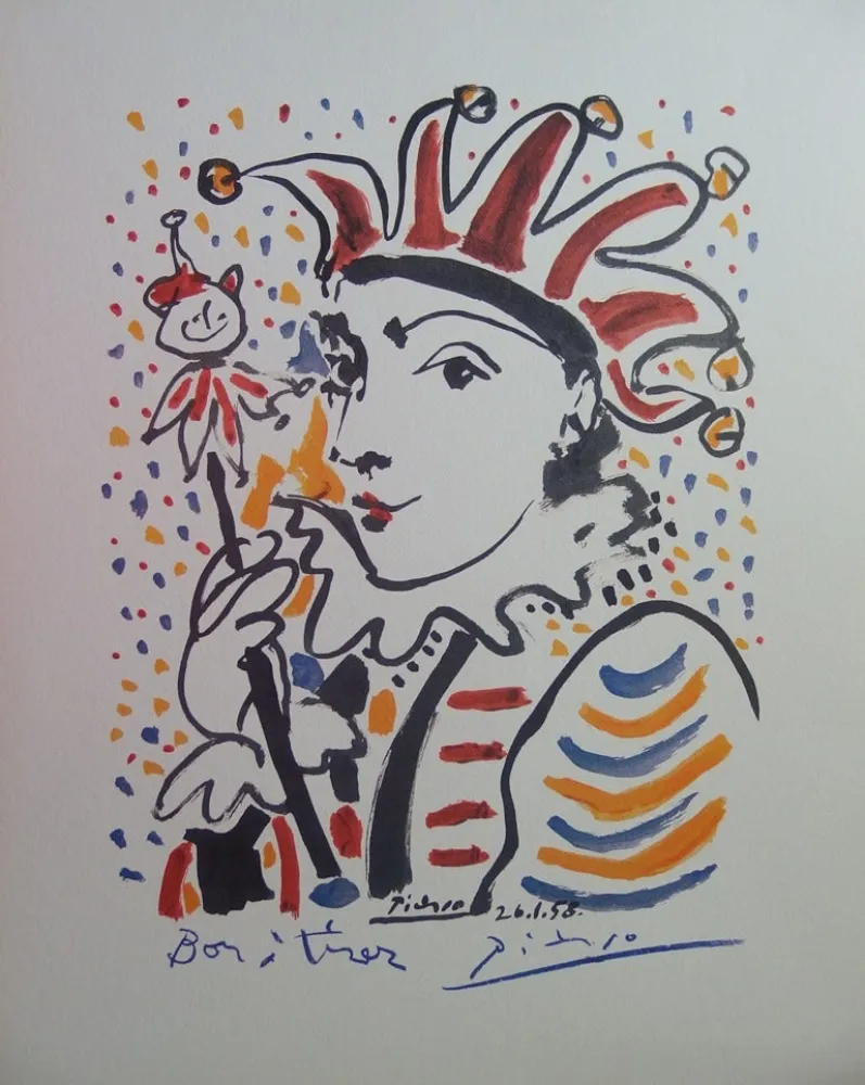 Lithographie Picasso - Carnaval : le fou