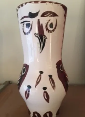 Keramik Picasso - Chouette marron/noir