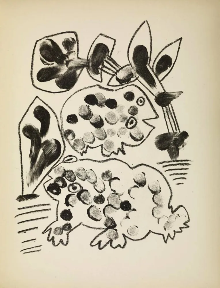 Lithographie Picasso - De mémoir d'homme, , Planche II