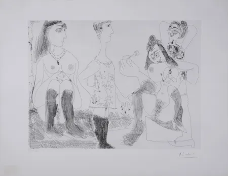 Stich Picasso - Degas songeant, filles entre elles