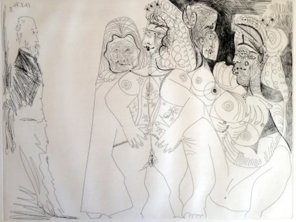 Stich Picasso - DEGAS VIEWING THREE NUDES