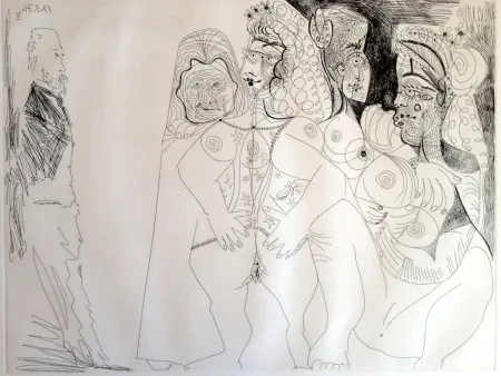 Stich Picasso - DEGAS VIEWING THREE NUDES