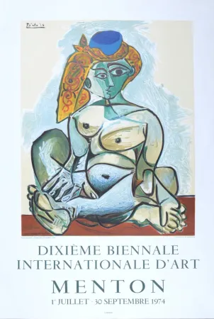 Lithographie Picasso - Dixième Biennale Internationale d'Art, Menton