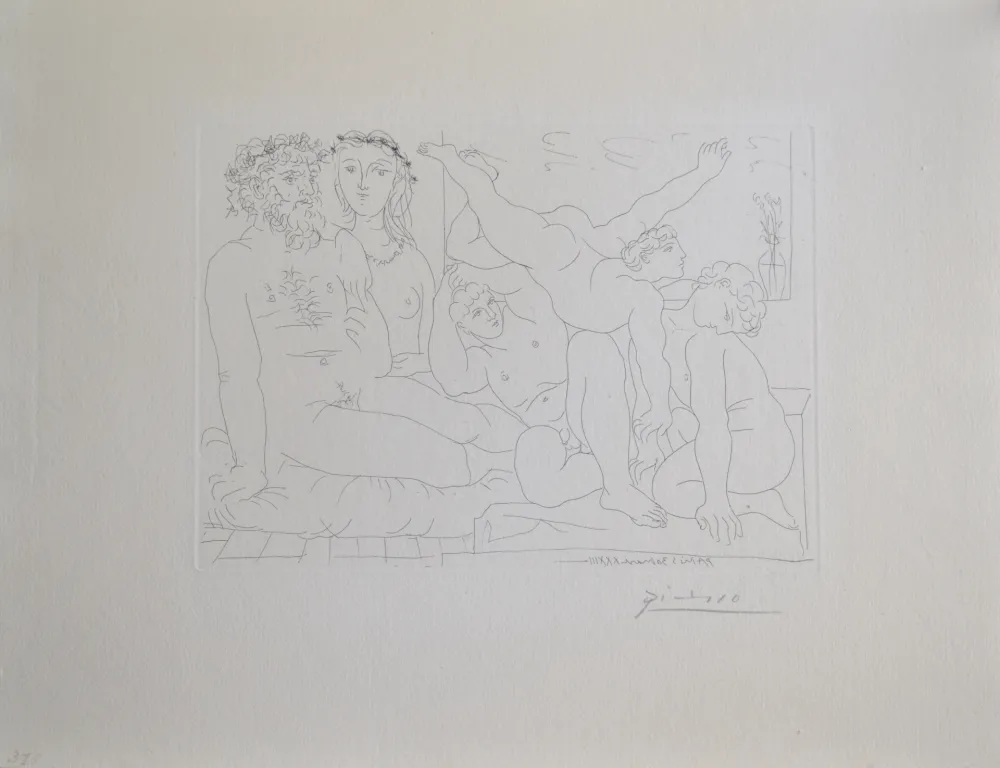 Stich Picasso - Famille de Saltimbanques (B163 Vollard)