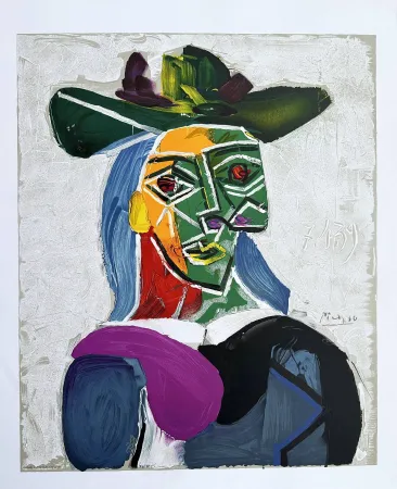 Lithographie Picasso - Femme au chapeau (Dora Maar)