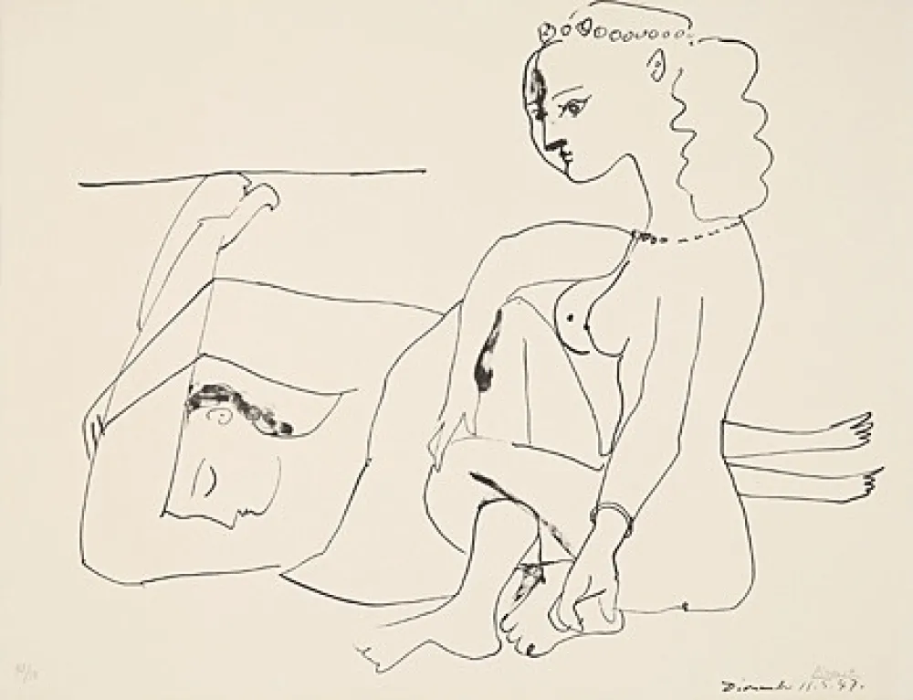 Lithographie Picasso - Femmes sur la plage