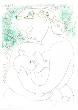 Lithographie Picasso - Grand Maternity