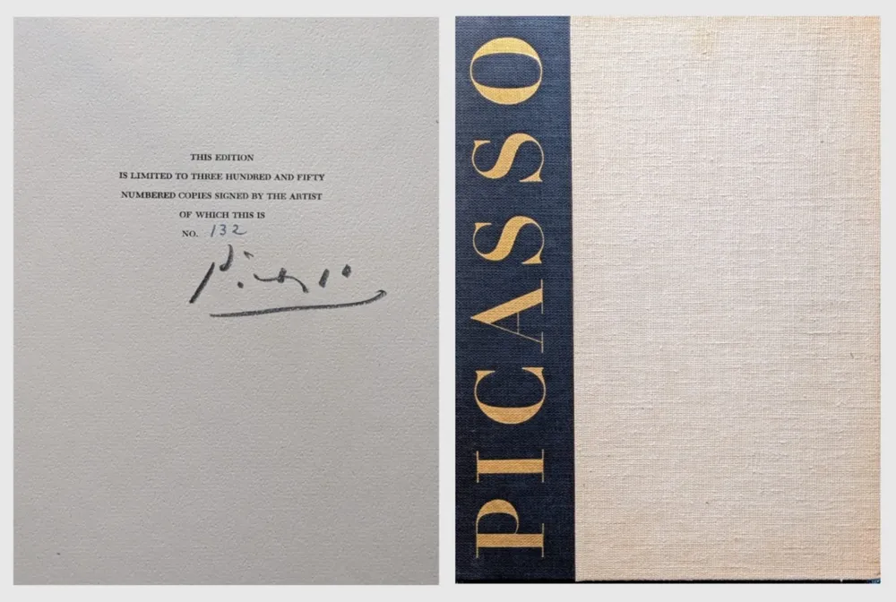 Keine Technische Picasso -  Habd-Signed Rare Exceptional Artbook-pencil signed by Picasso artbook  Picasso: The Recent Years, 1946