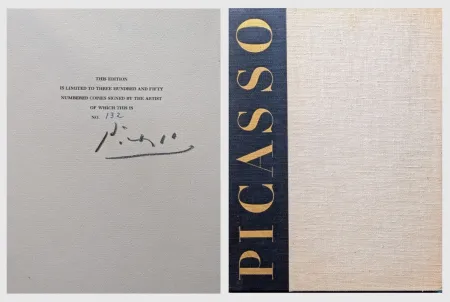 Keine Technische Picasso -  Habd-Signed Rare Exceptional Artbook-pencil signed by Picasso artbook  Picasso: The Recent Years, 1946