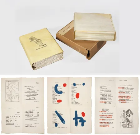 Illustriertes Buch Picasso - Iliazd : POÉSIE DE MOTS INCONNUS.  Arp, Dominguez, Matisse, Picasso, Braque, F. Léger, Wols, Chagall, Giacometti, Miró, etc. (1949)