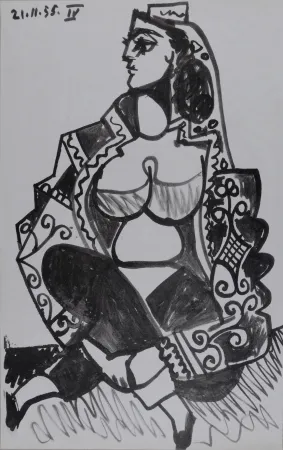 Lithographie Picasso - Jacqueline Roque IV,