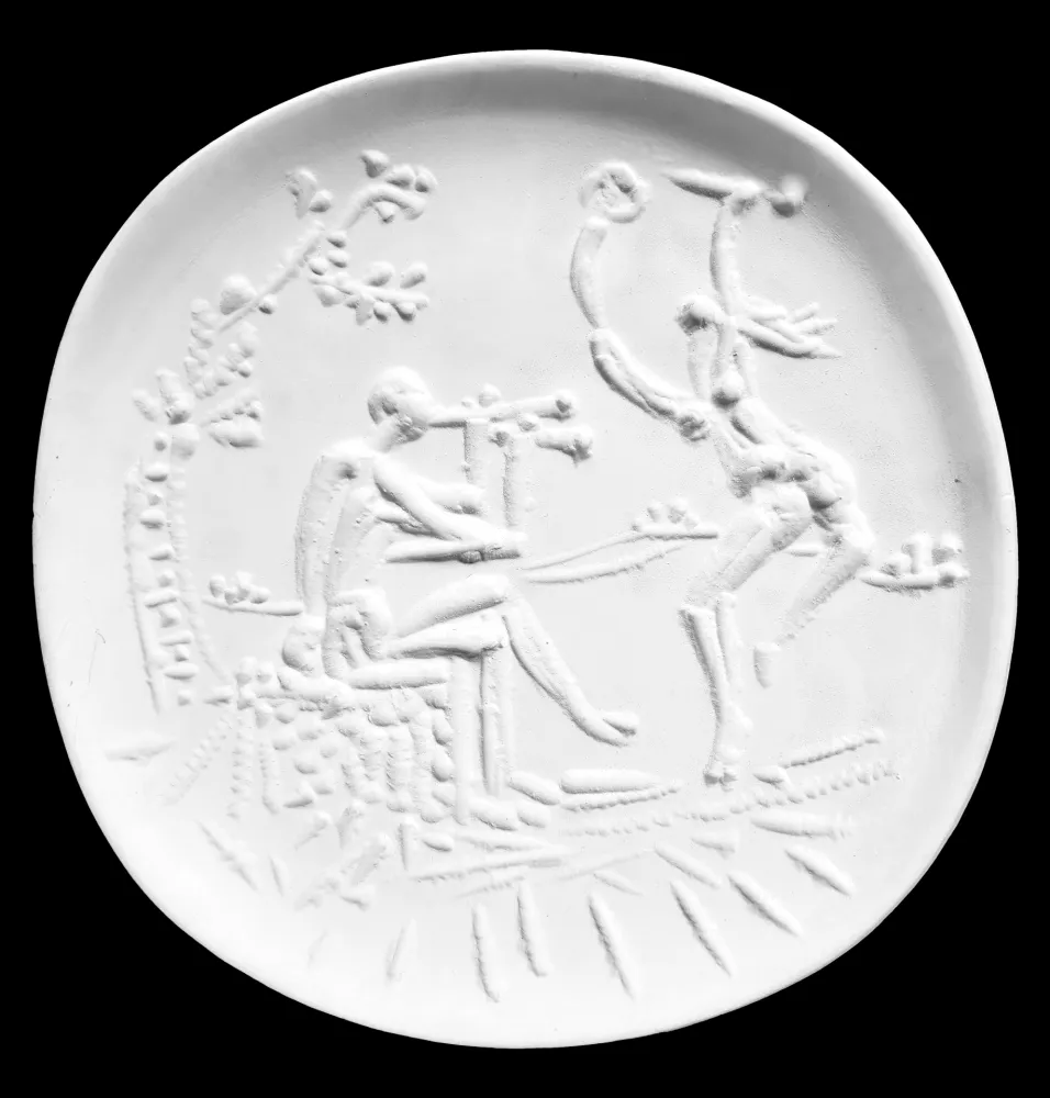 Keramik Picasso - Joueur de diaule et faune 