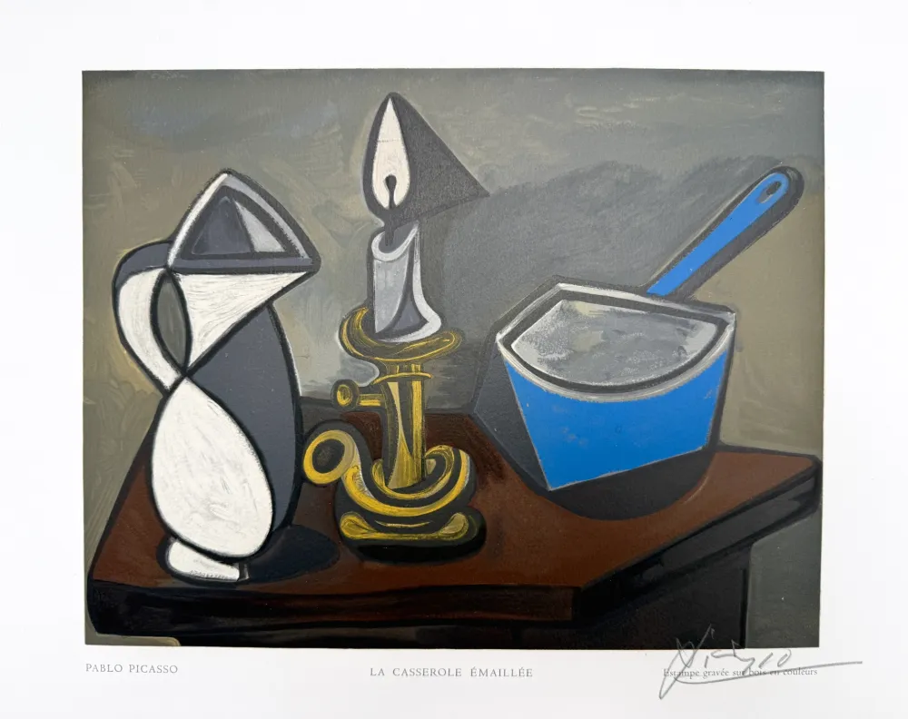 Holzschnitt Picasso - La Casserole Émaillée