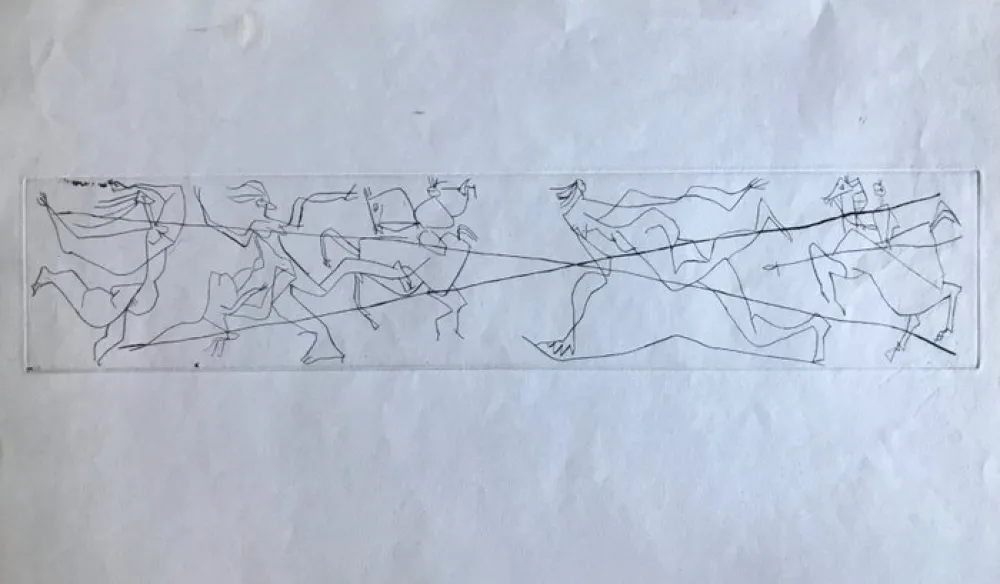 Kaltnadelradierung Picasso - La maigre