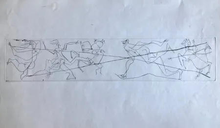 Kaltnadelradierung Picasso - La maigre