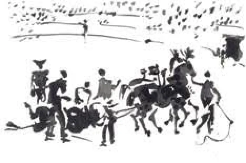 Aquatinta Picasso - La Tauromaquia portfolio