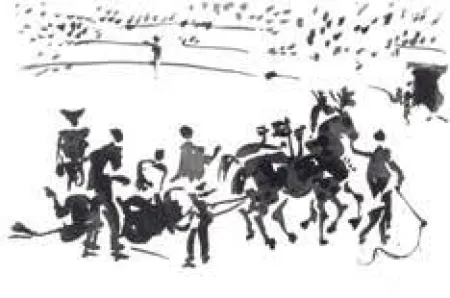 Aquatinta Picasso - La Tauromaquia portfolio